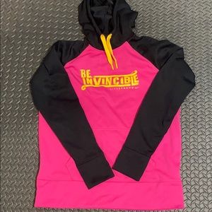 Black/pink/yellow Livestrong Nike hoodie